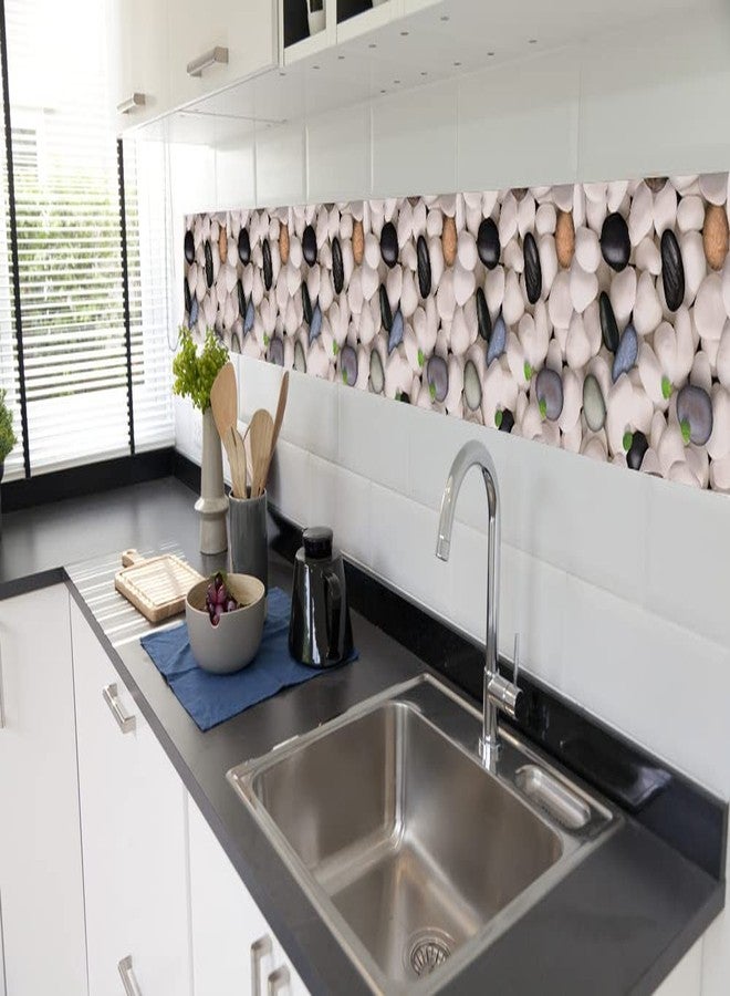 Infinity Interiors Self Adhesive Wall Tile Stickers for Home Living Room Bedroom Kitchen Stylish Walls Floor, Vinyl Oil Proof & Waterproof(Wide 6 in, Length 48 Inches 3 Strip.. (Design04) - Image 2